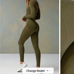 Fabletics Sculptknit contour legging and crop top set